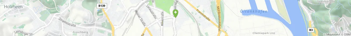 Kartendarstellung des Standorts für Apotheke Grüne Mitte in 4020 Linz